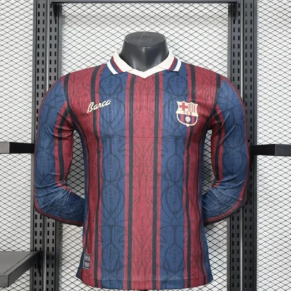 2025/2026 Player Version Long Sleeve Barcelona 125th Anniversary Edition Football Shirt 1:1 Thai Quality