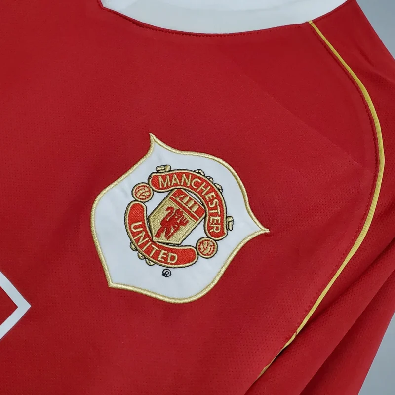 2006-2007 Retro Long Sleeve Manchester United Home Football Shirt 1:1 Thai Quality - Image 5