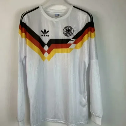 1990 Retro Germany Home Long Sleeve Football Shirt 1:1 Thai Quality