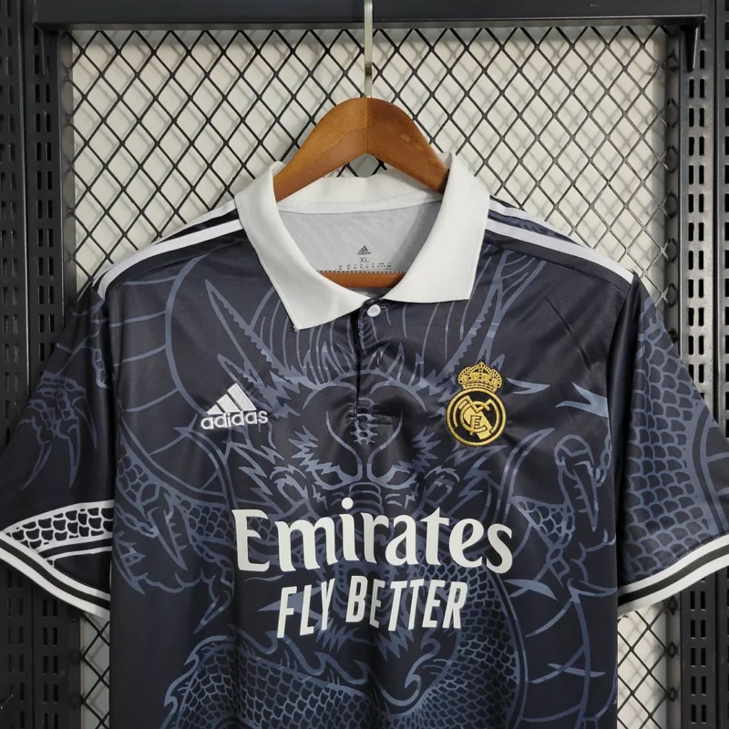 2023/2024 Real Madrid Chinese Dragon Black Football Shirt - Image 3