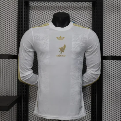 2025 Player Version Mexico National Team Special Edition White Long Sleeve Football Shirt 1:1 Thai Quality