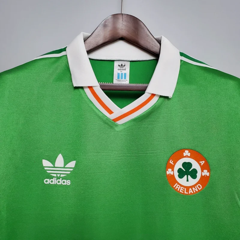 1988 Retro Ireland Home Soccer Jersey - Image 3