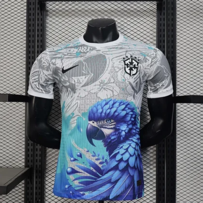 2025 Player Version Brazil Special Edition White And Blue Football Jersey 1:1 Thai Quality