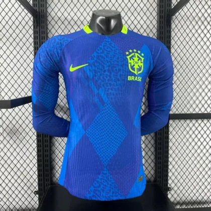 2025 Player Version Long Sleeve Brazil Away Soccer Jersey 1:1 Thai Quality