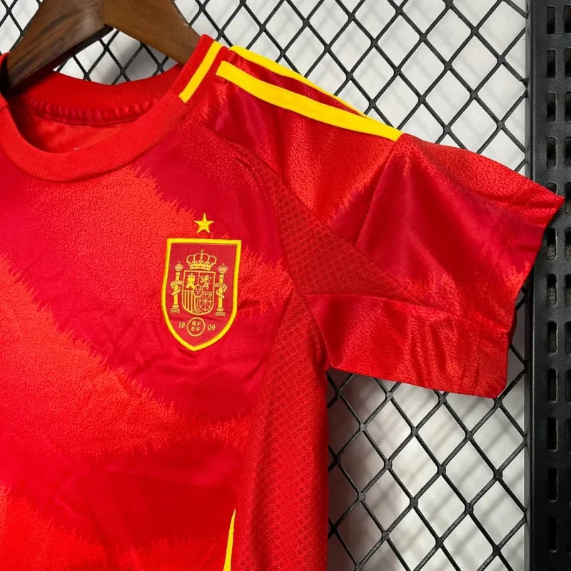 2024 Spain National Team Home Football Shirt 1:1 Thai quality Kids Size - Image 4