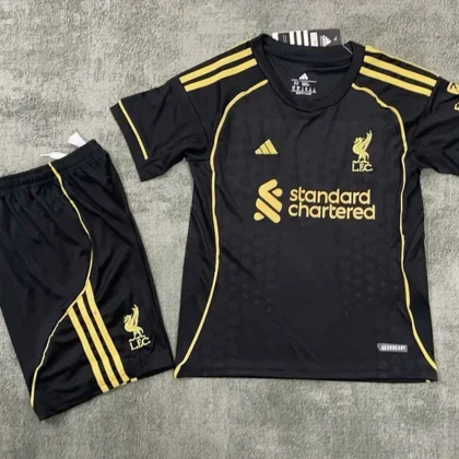 2025/2026 Liverpool Special Edition Black Soccer Jersey 1:1 Thai Quality Kids Size