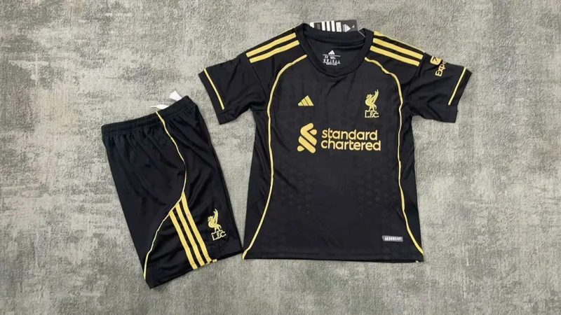 2025/2026 Liverpool Special Edition Black Soccer Jersey 1:1 Thai Quality Kids Size