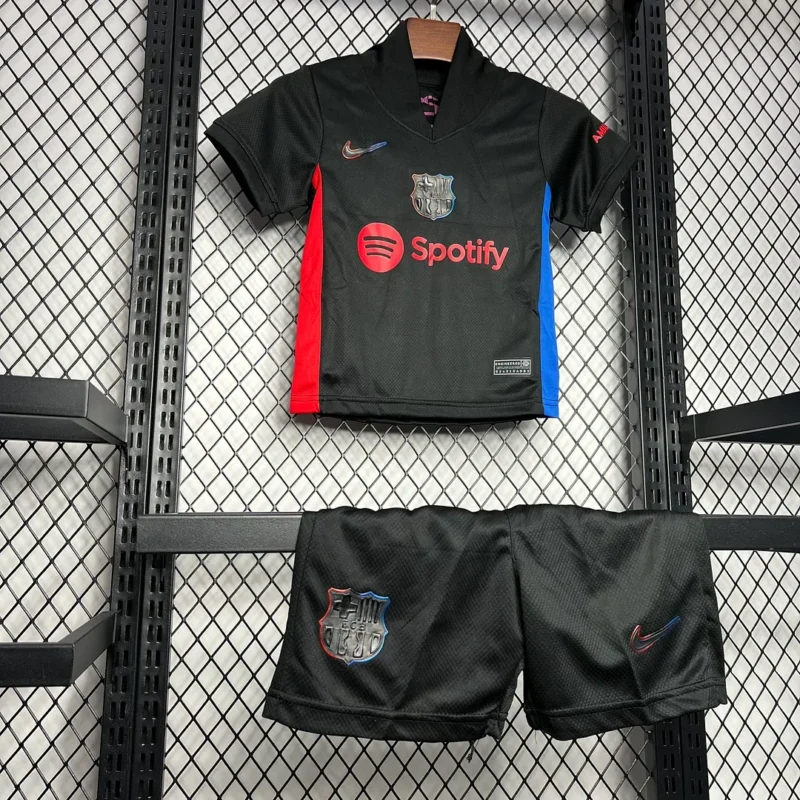 2024/2025 Barcelona Away Football Shirt 1:1 Thai Quality Kids Size (with sponsor) - Image 2