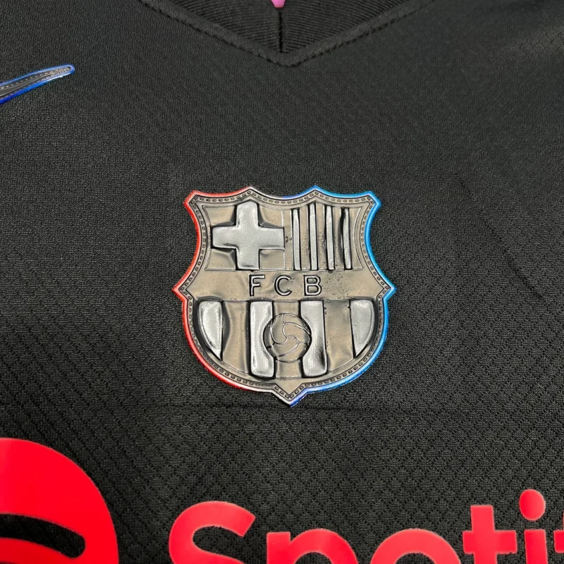2024/2025 Barcelona Away Football Shirt 1:1 Thai Quality Kids Size (with sponsor) - Image 4