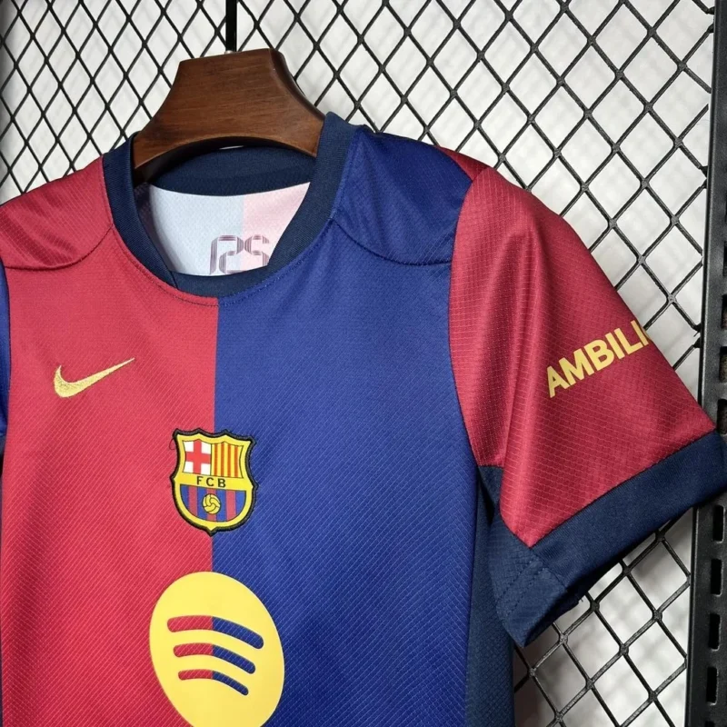 2024/2025 Barcelona Home Football Shirt 1:1 Thai Quality Kids Size - Image 6