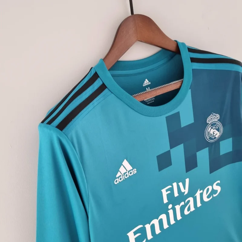2017/2018 Retro Long Sleeve Real Madrid Third Away - Image 6