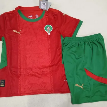 2025 Morocco National Team Home Football Shirt 1:1 Thai Quality Kids Size