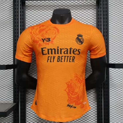 2024/2025  Real Madrid Y-3 Special Edition Orange Football Shirt 1:1 Thai Quality