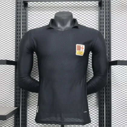 2024/2025 Player Version AC Milan 125th Anniversary Edition Black Long Sleeve Football Shirt 1:1 Thai Quality