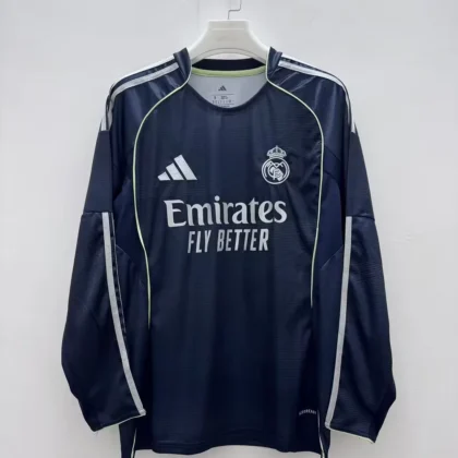 2025/2026 Real Madrid Away Long Sleeve Football Shirt 1:1 Thai Quality