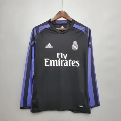 2016/2017 Retro Long Sleeve Real Madrid Third Away 1:1 Thai Quality