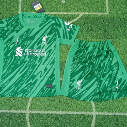 2024/2025 Liverpool Goalkeeper Green Football Shirt 1:1 Thai Quality Kids Size