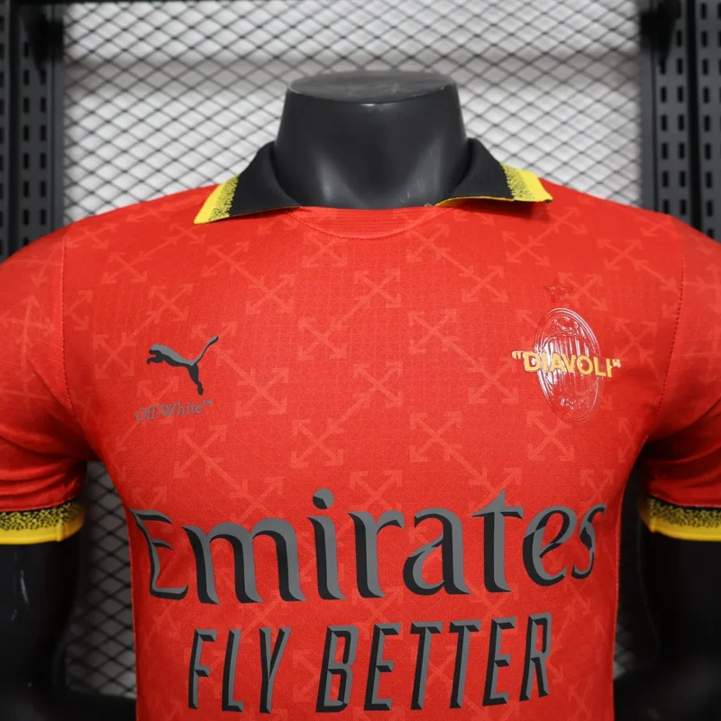 2025/2026 Player Version AC Milan Special Edition Red Football Shirt 1:1 Thai Quality - Image 3
