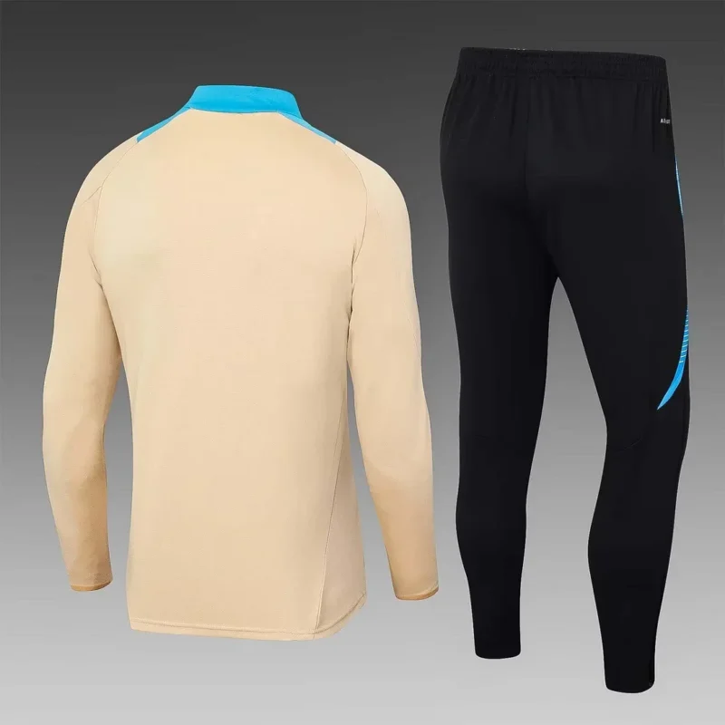 2024 Argentina Half-Pull Training Suit Khaki Football Shirt Set 1:1 Thai Quality - Image 2
