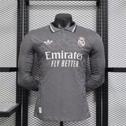 2024/2025 Player Version Real Madrid Third Away Long Sleeve Football Shirt 1:1 Thai Quality