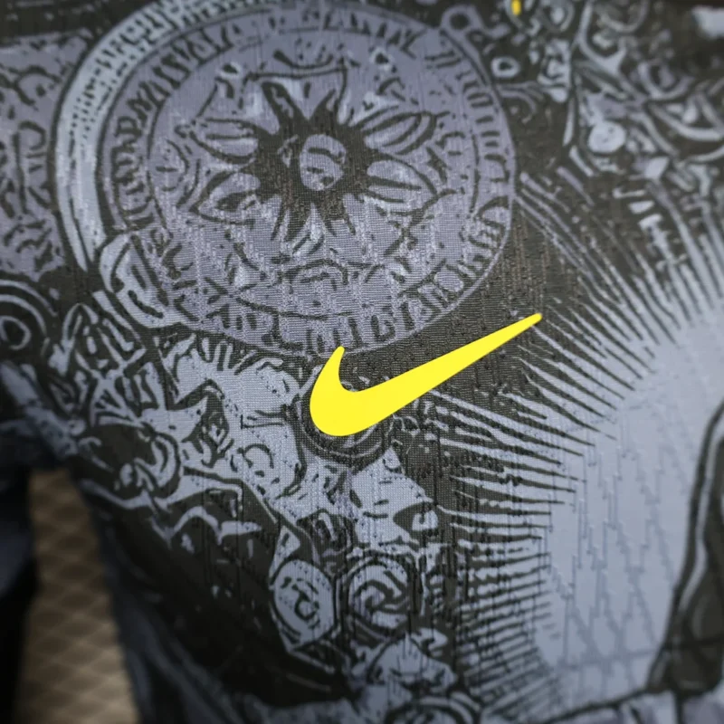 2024 Player Version Brazil Special Edition Jesus Black Gray Soccer Jersey - Image 5