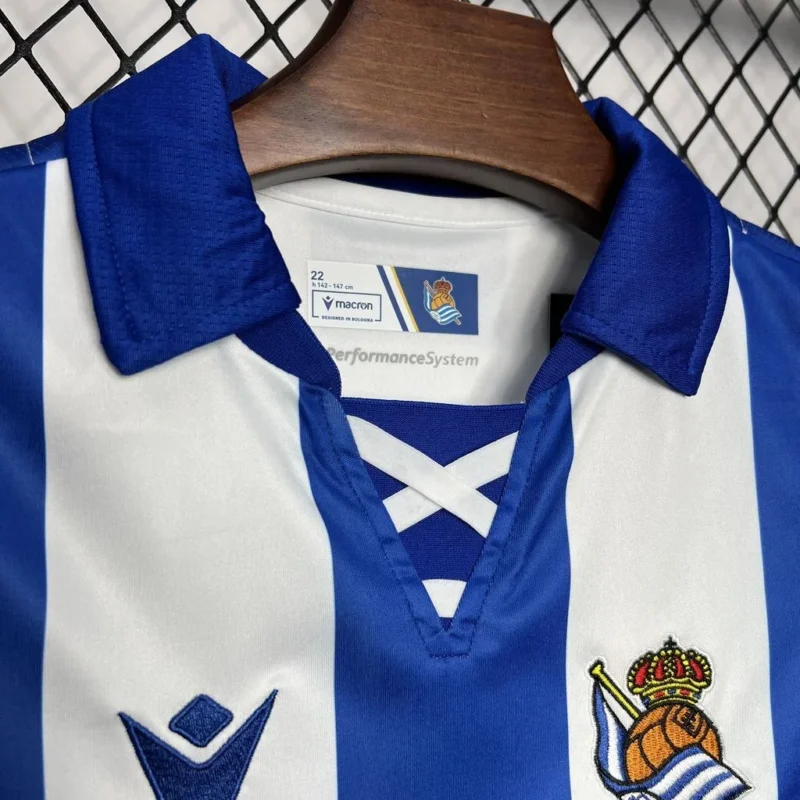 2024/2025 Real Sociedad Home Football Shirt 1:1 Thai Quality Kids Size - Image 3
