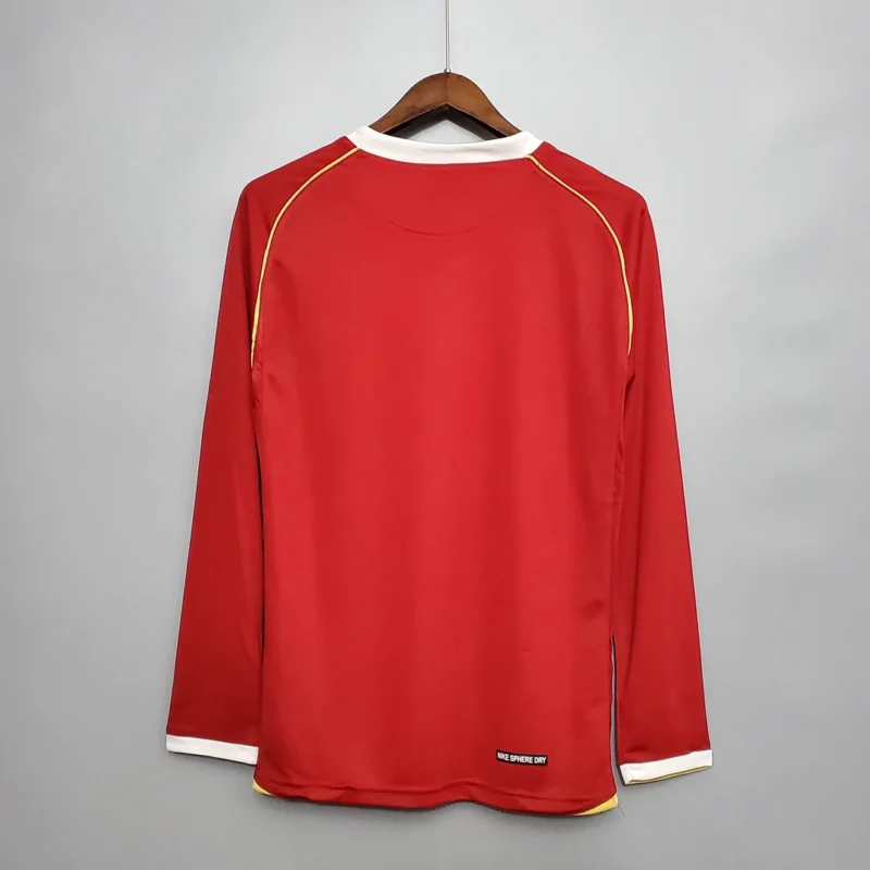 2006-2007 Retro Long Sleeve Manchester United Home Football Shirt 1:1 Thai Quality - Image 2