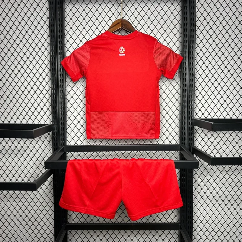 2024 Poland National Team Home Football Shirt 1:1 Thai Quality Kids Size - Image 3