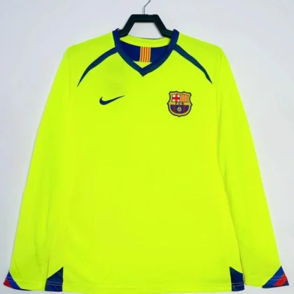 2005/2006 Retro Barcelona  Long Sleeve Away Football Shirt 1:1 Thai Quality