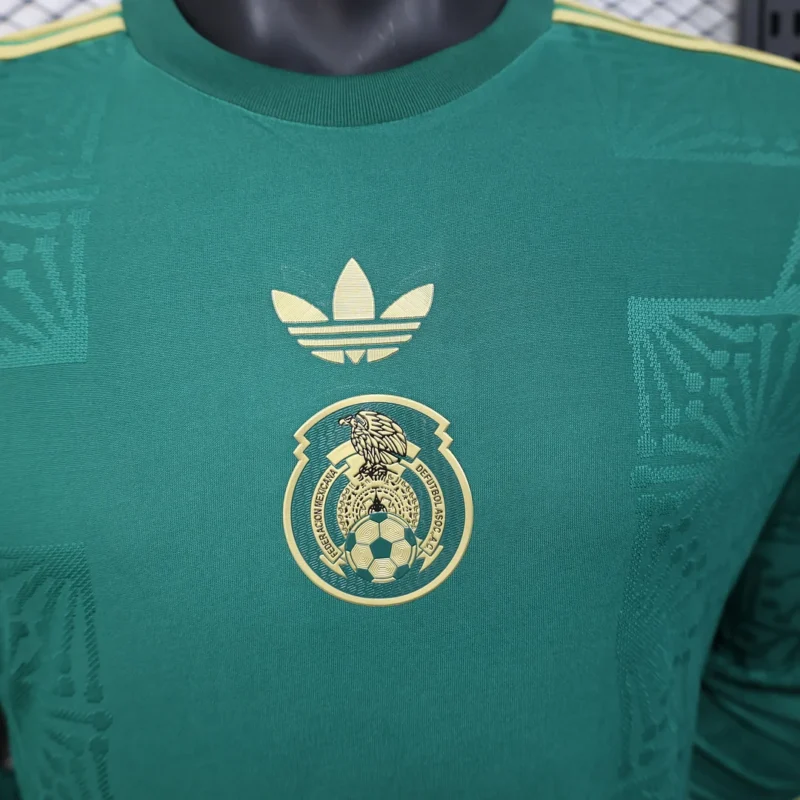 2025 Player Version Mexico National Team Special Edition Green  Long Sleeve Football Shirt 1:1 Thai Quality - Image 4