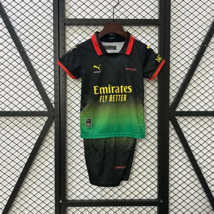 2025/2026 AC Milan Special Edition Black Football Shirt 1:1 Thai Quality Kids Size