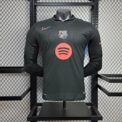 2024/2025 Player Version Long Sleeve Barcelona Away Football Shirt 1:1 Thai Quality