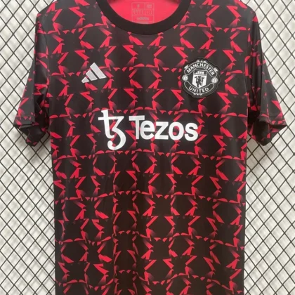 2024/2025 Manchester United Pre-Match Training Suit Red Football Shirt 1:1 Thai Quality