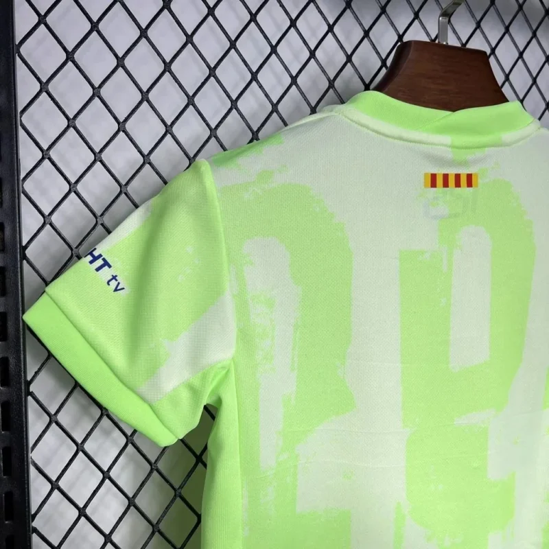 2024/2025 Barcelona Third Away Football Shirt 1:1 Thai Quality Kids Size (With Sponsor) - Image 5