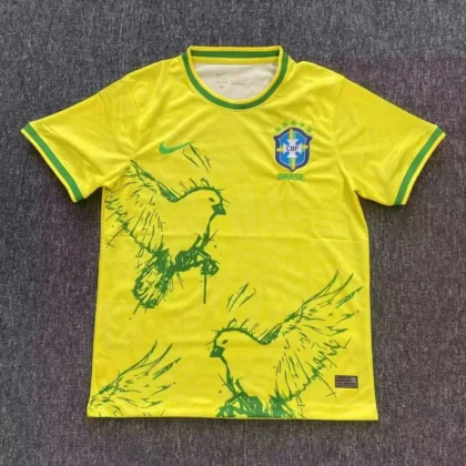 2025 Brazil Special Edition Bird Yellow Soccer Jersey 1:1 Thai Quality
