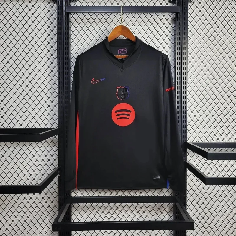 2024/2025 Long Sleeve Barcelona Away Football Shirt 1:1 Thai Quality