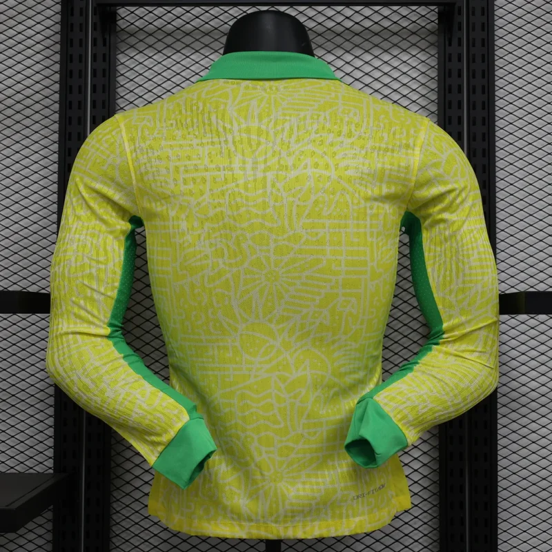 2024 Player Version Brazil Home Long Sleeve Soccer Jersey 1:1 Thai Quality - Image 2