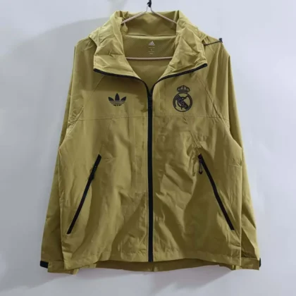 2025/2026 Real Madrid Windbreaker Yellow  Football Shirt 1:1 Thai Quality