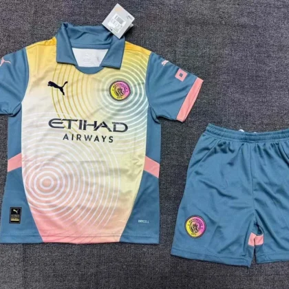 2024/2025 Manchester City Fourth Away Football Shirt 1:1 Thai Quality Kids Size