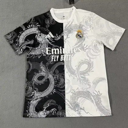 2025/2026 Real Madrid Special Edition Black White Football Shirt 1:1 Thai Quality