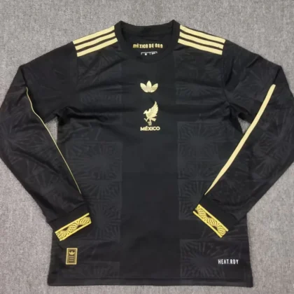 2025 Mexico National Team Special Edition Long Sleeve Black Football Shirt 1:1 Thai Quality