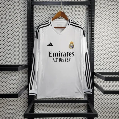 2024/2025 Real Madrid Home Long Sleeve Football Shirt 1:1 Thai Quality