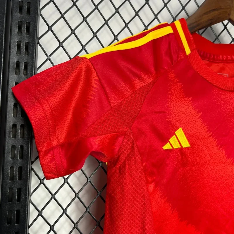 2024 Spain National Team Home Football Shirt 1:1 Thai quality Kids Size - Image 3