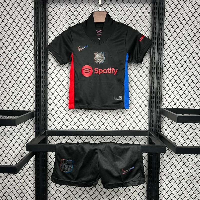 2024/2025 Barcelona Away Football Shirt 1:1 Thai Quality Kids Size (with sponsor)
