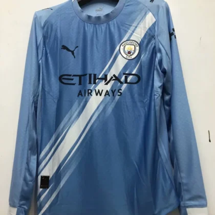 2025/2026 Long Sleeve Manchester City Home Football Shirt 1:1 Thai Quality