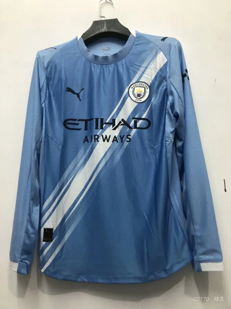 2025/2026 Long Sleeve Manchester City Home Football Shirt 1:1 Thai Quality