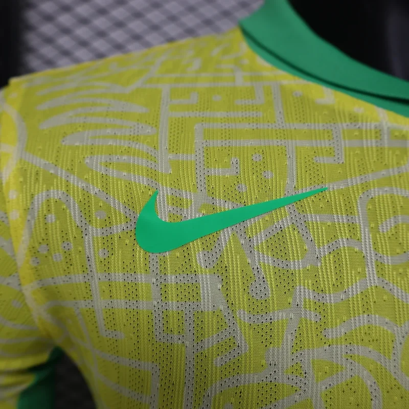 2024 Player Version Brazil Home Long Sleeve Soccer Jersey 1:1 Thai Quality - Image 4