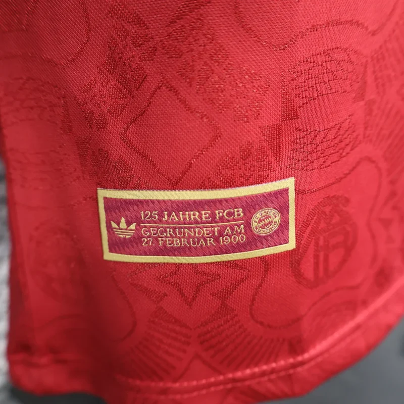 2025/2026 Player Version Bayern Munich 125th Anniversary Edition Red Long Sleeve Football Shirt 1:1 Thai Quality - Image 9