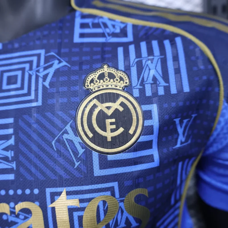 2025/2026 Player Version Real Madrid Special Edition Blue Football Shirt 1:1 Thai Quality - Image 5