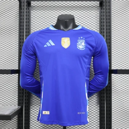 2024 Player Version Argentina Away Long Sleeve Football Shirt 1:1 Thai Quality